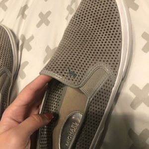 michael kors grey slip ons